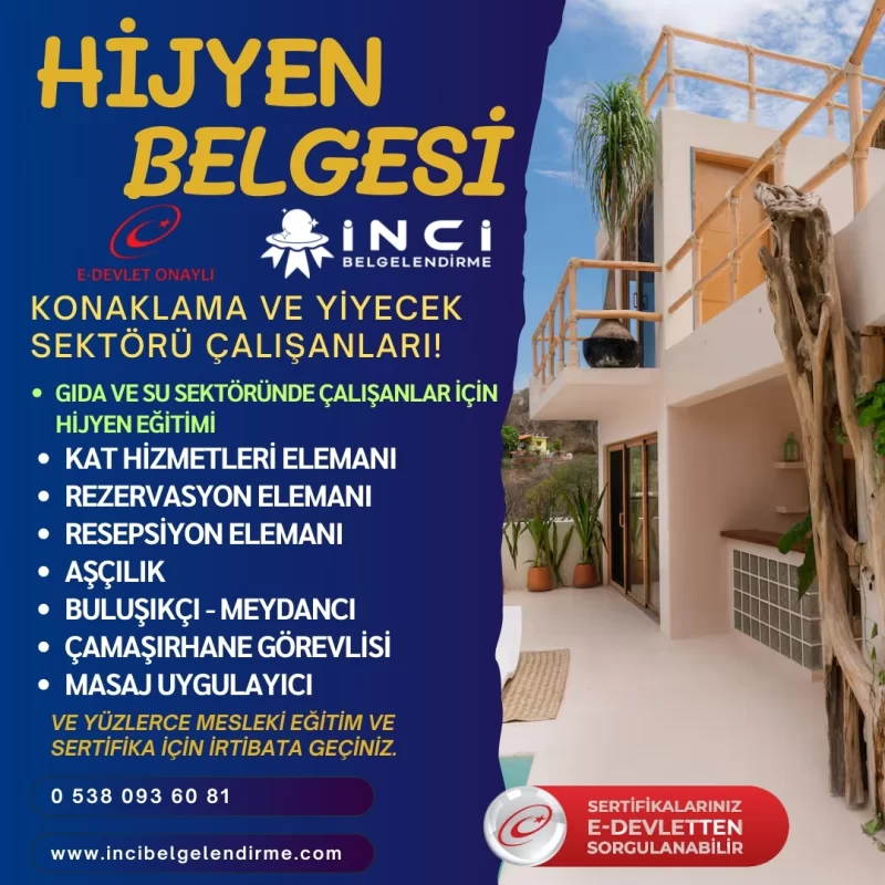 Gıda ve Su Sektöründe Çalışanlar için Hijyen Eğitimi